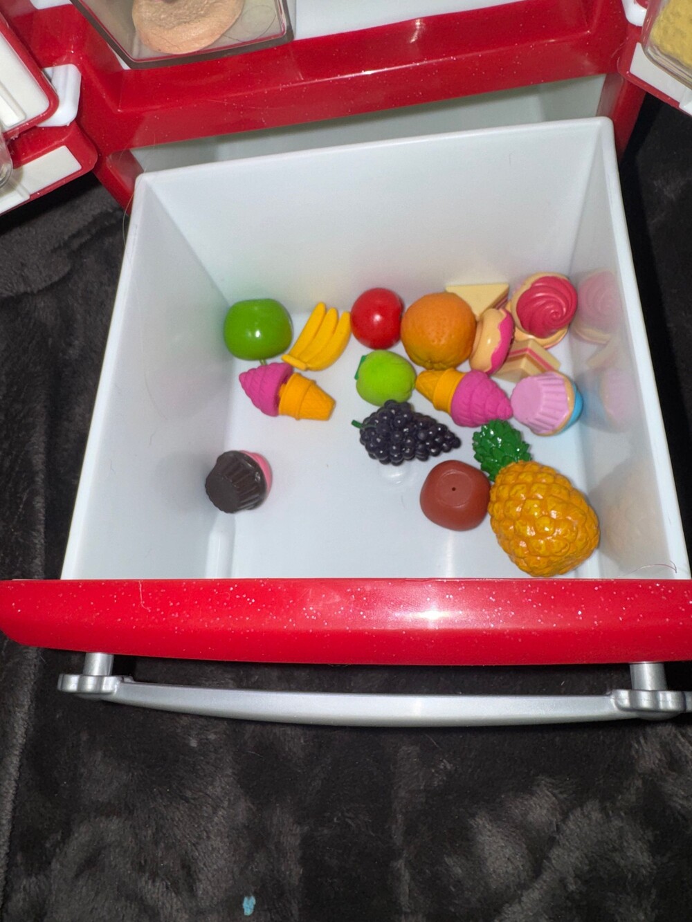 Our Generation Toy Refrigerator with Pink Accents and Miniature Food Accessorie - Picture 4 of 6